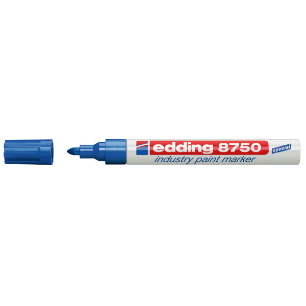 4004764103584 - 10 x Glanzlack-Marker edding 8750 industry paint marker blau