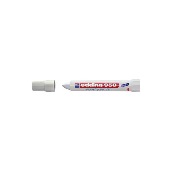 4004764019687 - edding 950 Permanent Industrie-Marker Weiß Extra Breit Rundspitze 10 mm