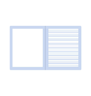 Geschichtenheft 060541041, liniert / Lineatur C1, Quart 19,5x24cm, 100g, blau, 20 Blatt / 40 Seiten