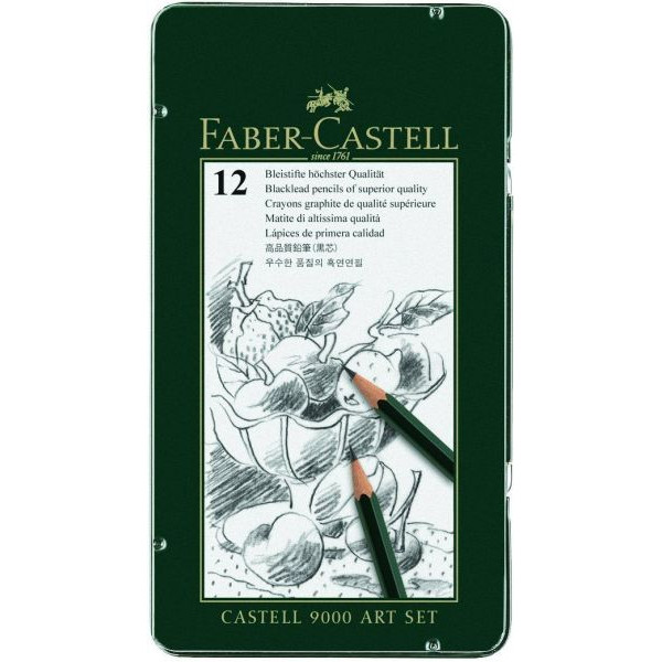 4005401190653 - FABER-CASTELL Castell 9000 Art Set Bleistift-Set 8B bis 2H grün 12 St