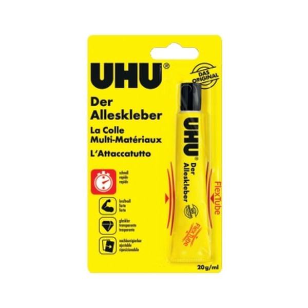 4026700464054 - 10 x Uhu Alleskleber Flex + Clean Kunststofftube 20g