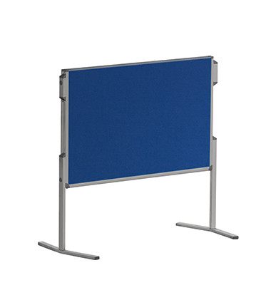Moderationstafel Pro MT880303, 120x150cm, Filz + Filz (beidseitig), pinnbar, klappbar, blau + blau