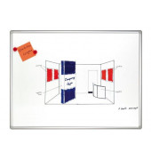 Whiteboard Pro 90 x 60cm emailliert Aluminiumrahmen