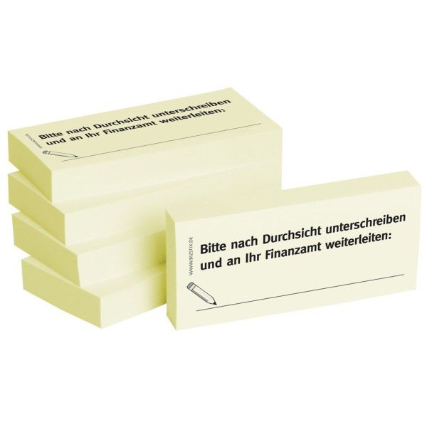 4260184863105 - Haftnotizen bedruckt 1301010110 Business Haftnotizen 1301010110 gelb rechteckig Bitte nach Durchsicht unterschreiben und an 500 Blatt