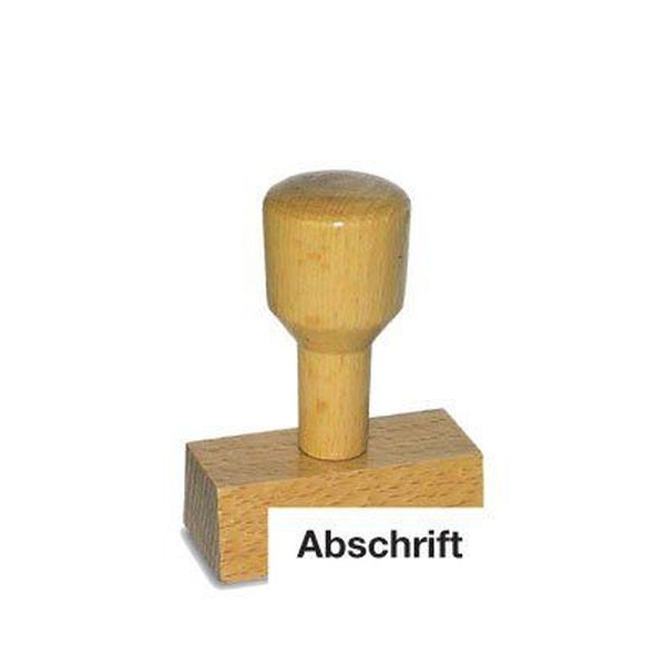 4011272701003 - Textstempel LST801 mit Text Abschrift Holz braun