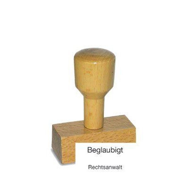 4011272701096 - Textstempel LST810 mit Text Beglaubigt Rechtsanwalt Holz braun