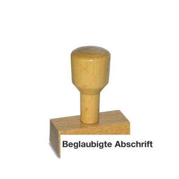 4011272701102 - Textstempel LST811 mit Text Beglaubigte Abschrift Holz braun