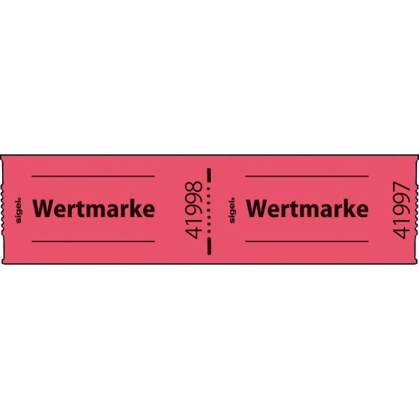 4004360957215 - Gutscheinmarken-Rollen 60x30mm Wertmarke rot fortlaufend nummeri