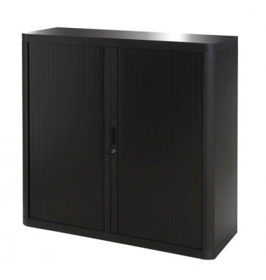 Aktenschrank easy Office E1CT0004400045, Kunststoff/Stahl abschließbar, 2 OH, 110 x 104 x 41,5 cm, schwarz