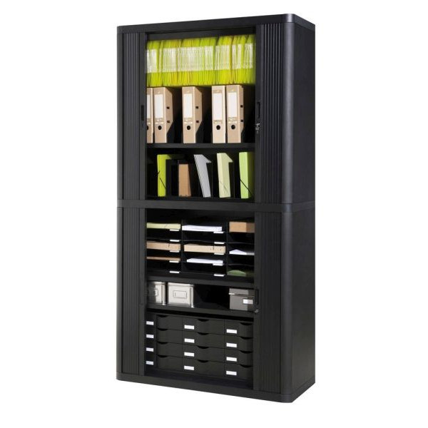 3660141931242 - Aktenschrank easy Office E2CT0004400027 Kunststoff Stahl abschließbar 4 OH 110 x 204 x 415 cm schwarz