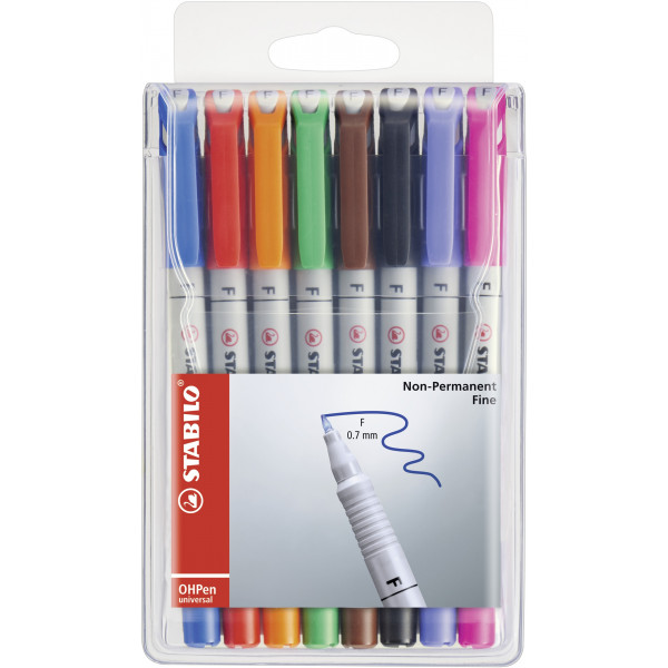 4006381115148 - Folienstift OHPen Universal 852 F farbig sortiert 07 mm 8er-Etui non-permanent 4006381115148 Stabilo