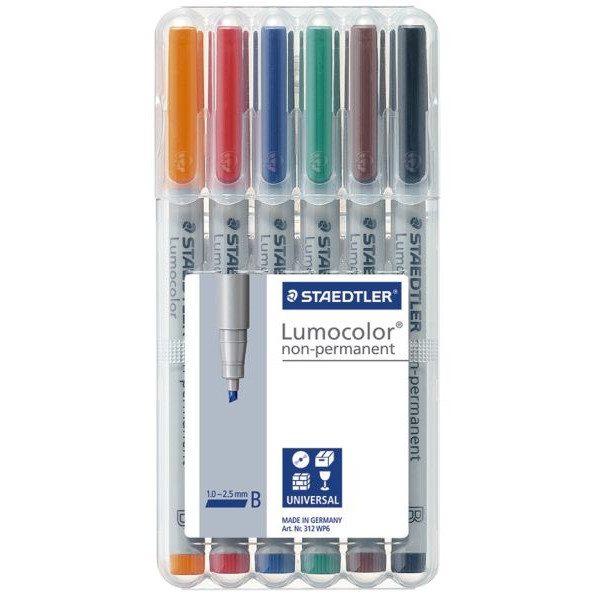 4007817323380 - Folienstift B farbig sortiert 10-25 mm permanent 6er-Etui 4007817323380 6 Stück