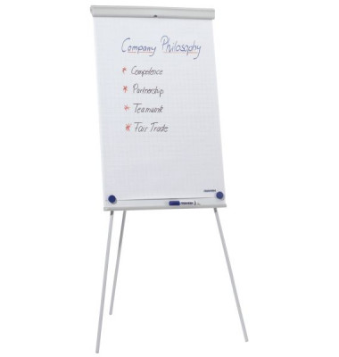 Flipchart X-tra Line Standard 68x105cm lichtgrau auf Dreibeinstativ