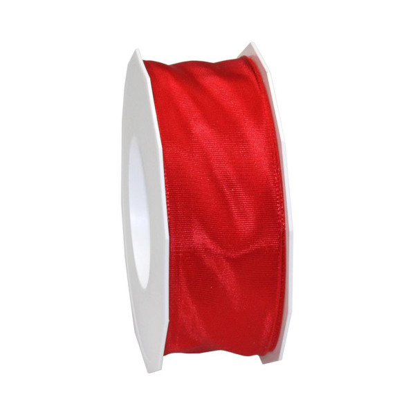 4009236512116 - Geschenkband Seidenband Lyon 4644025-609 mit Drahtkante 40mm x 25m glänzend rot 4009236512116 Präsent