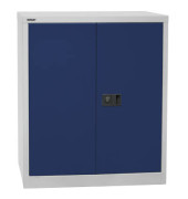 Aktenschrank Universal E402A01505, Stahl abschließbar, 2 OH, 91,4 x 100 x 40 cm, blau/lichtgrau