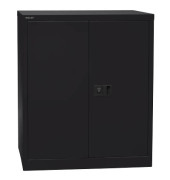 Aktenschrank Universal E402A01433, Stahl abschließbar, 2 OH, 91,4 x 100 x 40 cm, schwarz