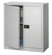 Aktenschrank Universal E402A01855, Stahl abschließbar, 2 OH, 91,4 x 100 x 40 cm, silber