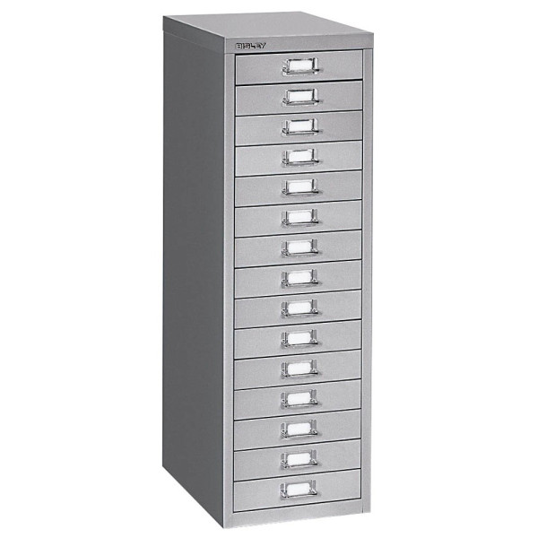 5020073747423 - Schubladenschrank MultiDrawer? 39er Serie L3915855 Stahl 15 Schubladen (Vollauszug) A4 279 x 86 x 38 cm silber