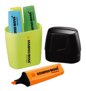 Textmarker-Set BOSS ORIGINAL, 7004-3, Etui, 4-farbig sortiert, 2-5mm Keilspitze