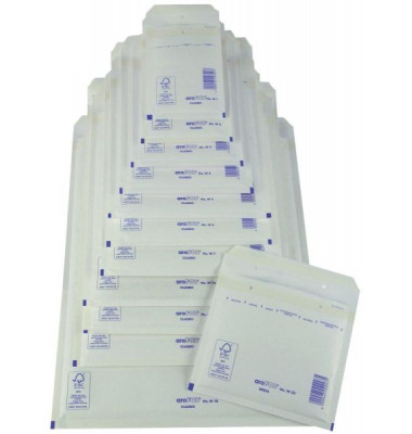 Luftpolstertaschen Typ 5, 2FVAF000185, innen 220x265mm, haftklebend + Lochung für Klammer, weiß