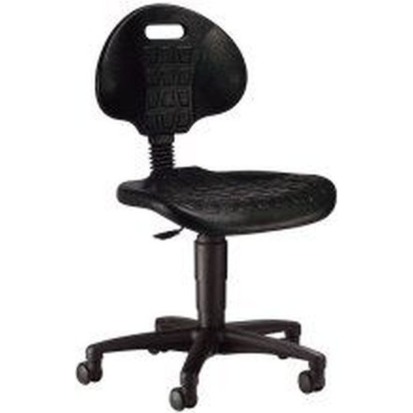 4014296129914 - Arbeitsstuhl tec 20 Sitz PU-Schaum schwarz Sitzhöhe 420-550 mm mit Rollen - Topstar