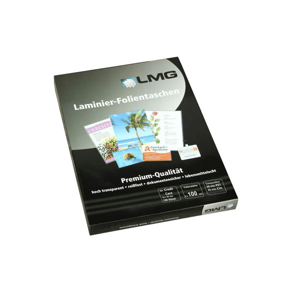 4250504526285 - Laminierfolien 54x86mm 2 x 100 mic glänzend 4250504526285 LMGCC-100 100 Stück