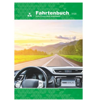 Premium Fahrtenbuch DIN A5 für Pkw mit Parkscheibe - RNK Verlag