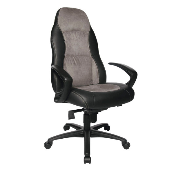 4014296025742 - Chefsessel Speed Chair mit Armlehnen grau schwarz 4014296025742 Topstar