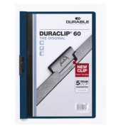 Klemmhefter DURACLIP 60 220928, A4 blau, für ca. 60 Blatt, Polyvinylchlorid (PVC)