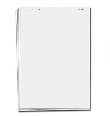 Flipchartblock blanko weiß 67,5 x 98 cm 20 Blatt 