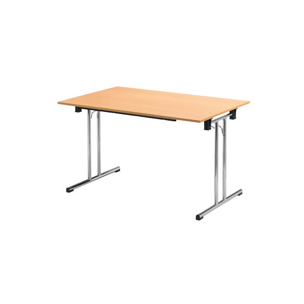 3700245507902 - Schreibtisch TPCH147H 74cm (H) 140x70cm (BxT) rechteckig buche   chrom 3700245507902 SODEMATUB