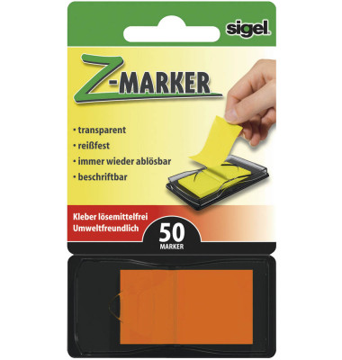 Index Haftstreifen Z-Marker neonorange