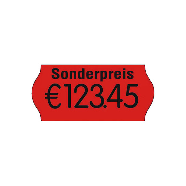 5706230122950 - Preisetiketten 70-03M-S-035 26x12mm leuchtrot permanent 18000 Etiketten 5706230122950 12 Rolle