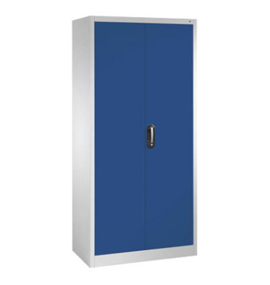 Aktenschrank 9280-000, Stahl abschließbar, 5 OH, 93 x 195 x 50 cm, blau/lichtgrau