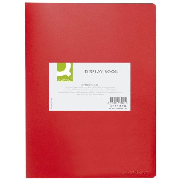 5705831012585 - Sichtbuch KF01258 rot A4 PP mit 40 Hüllen