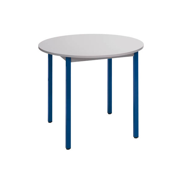 3700245510384 - Schreibtisch 80ROGBL 65-130cm (H) 80x80cm (BxT) rund grau   blau 3700245510384 SODEMATUB