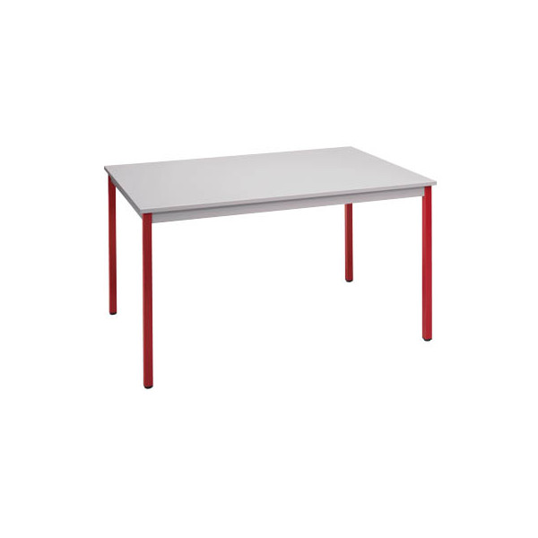 3700245510360 - SODEMATUB Mehrzwecktisch lichtgrau rot rechteckig Vierkantrohr rot 700 x 600 x 740 cm