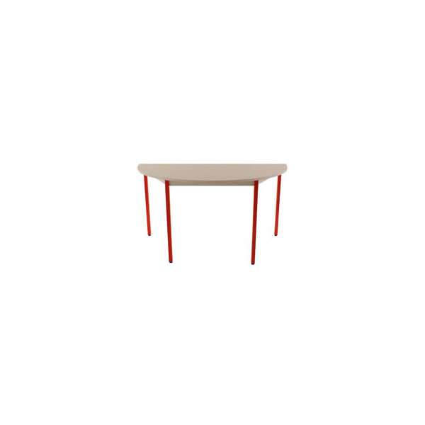 3700245510261 - Schreibtisch 140DRGR 65-130cm (H) 140x70cm (BxT) halbrund grau   rot 3700245510261 SODEMATUB