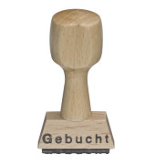 Holz - Textstempel Gebucht