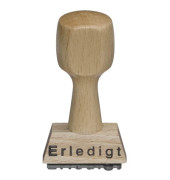 Holz - Textstempel Erledigt