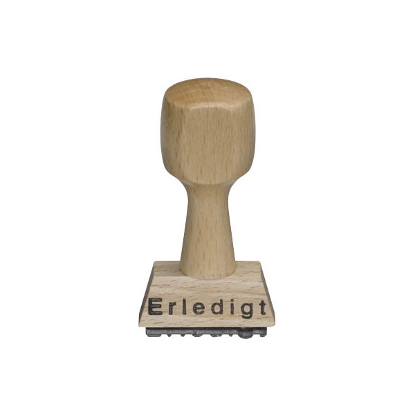 4044589132475 -  Textstempel L239 mit Text Erledigt Holz braun