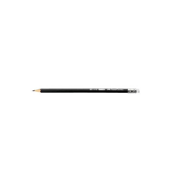 4005401014058 - FABER-CASTELL 1112 Bleistifte HB schwarz mit Radierer 12 St