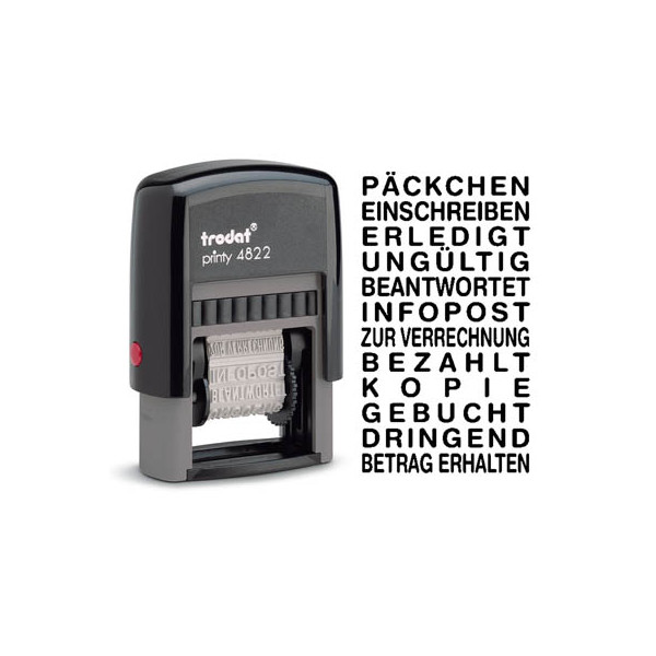 0092399739784 - Textstempel printy 4822 mit 12 Texten Kunststoff schwarz 0092399739784 Trodat