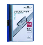 Klemmhefter DURACLIP 60 223807, A4 dunkelblau, für ca. 60 Blatt, Polyvinylchlorid (PVC)