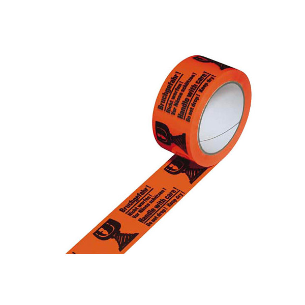 4255704300680 - Signalpackband 100054 Bruchgefahr 50mm x 66m PP leise abrollbar orange schwarz 4255704300680 100054