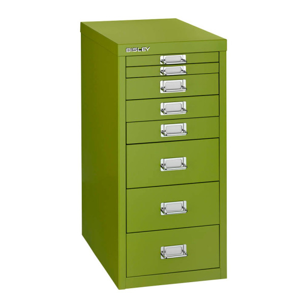 5020073766257 - Schubladenschrank MultiDrawer? 29er Serie L298104 Stahl 8 Schubladen (Vollauszug) A4 278 x 59 x 38 cm grün