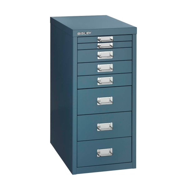 5020073770094 - Schubladenschrank MultiDrawer? 29er Serie L298105 Stahl 8 Schubladen (Vollauszug) A4 278 x 59 x 38 cm blau