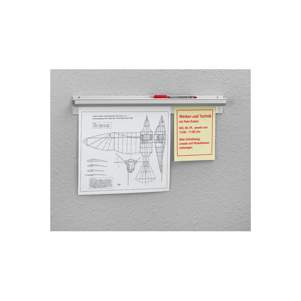 4015544626506 - Klemmleiste Infoboard 626506 silber 55x50cm Aluminium selbstklebend zum Anschrauben