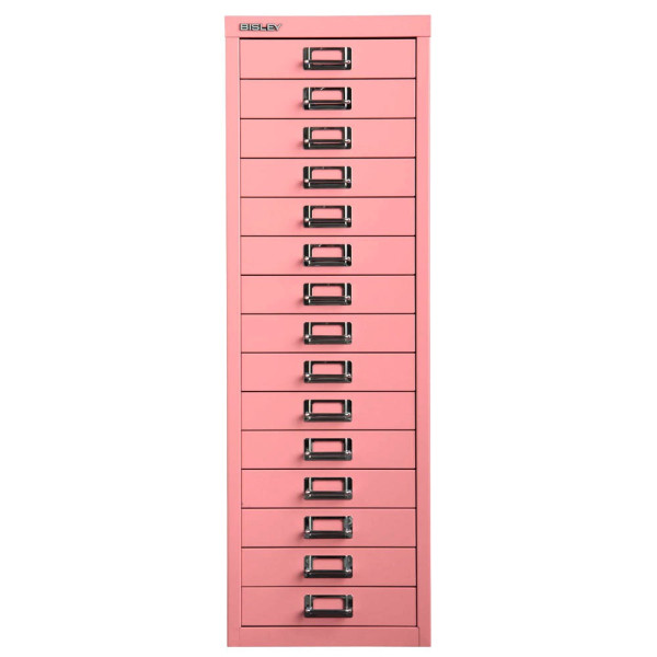 5020073770148 - Schubladenschrank MultiDrawer? 39er Serie L3915101 Stahl 15 Schubladen (Vollauszug) A4 279 x 86 x 38 cm pink