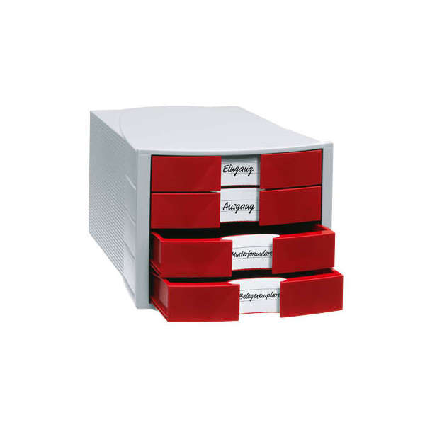 4012473101036 - Schubladenboxen Schubladenbox Impuls rot 1012-17 DIN C4 294 x 368 x 235 cm